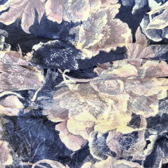 Simply vera Dark floral sleeveless summer flared dress dark cottagecore flirty - Picture 9 of 9